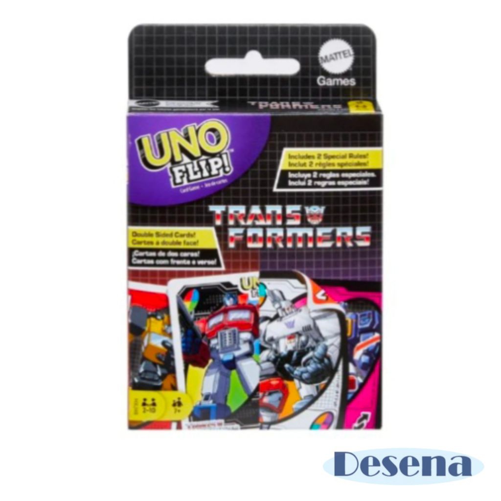 UNO Flip Transformers Card Game Original Mattel - Mainan Kartu Uno
