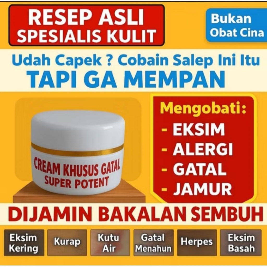 Salep Eksim Basah Eksim Kering gatal slangkangan, panu kadas kurap kudis gatal menahun