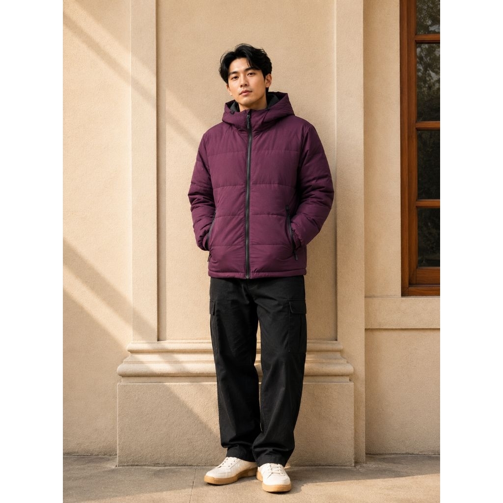 Jacket puffer uniqlo heat padded