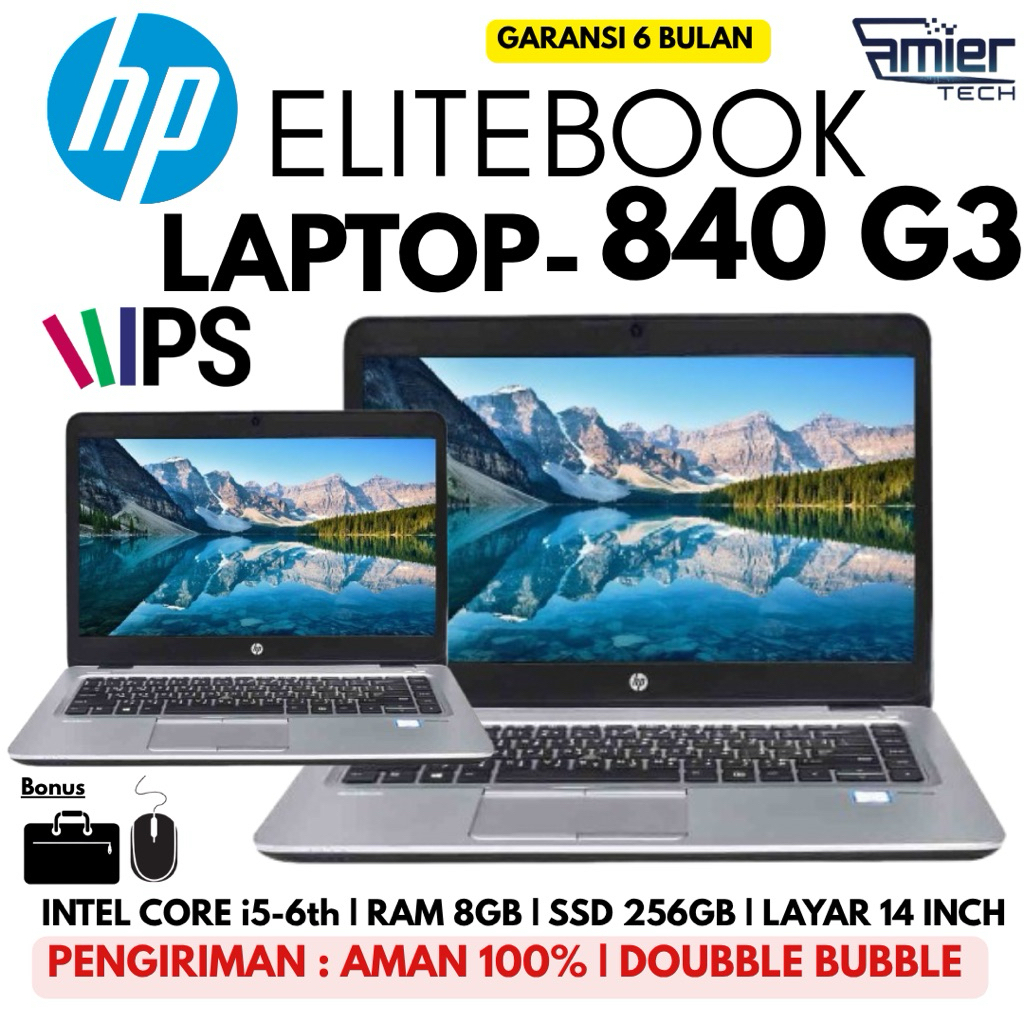 Laptop Hp ELitebook 840 G3 i5-6 | RAM 8GB | SSD 128GB | Bergaransi