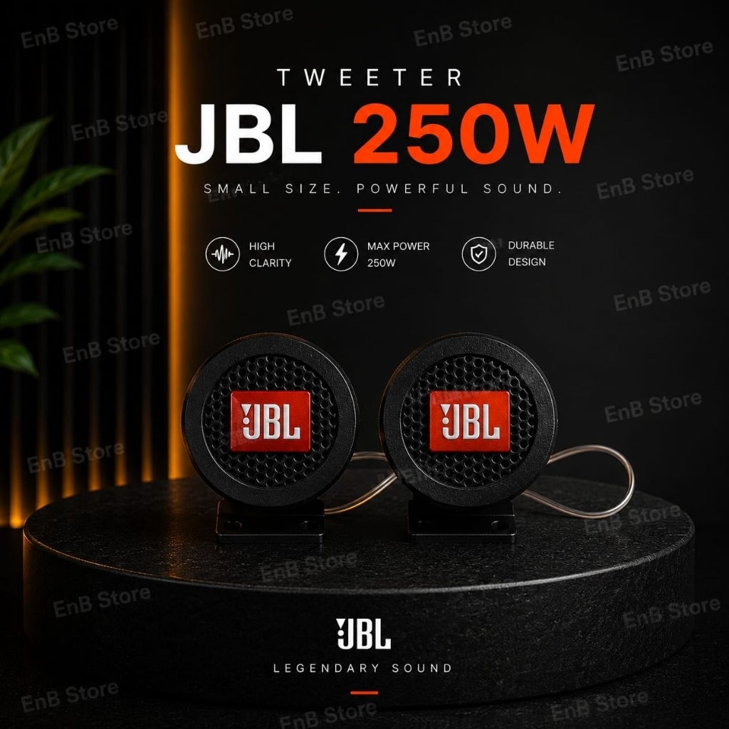 Tweeter JBL Speaker Dasboard Mobil Original 250 Watt (Sepasang)