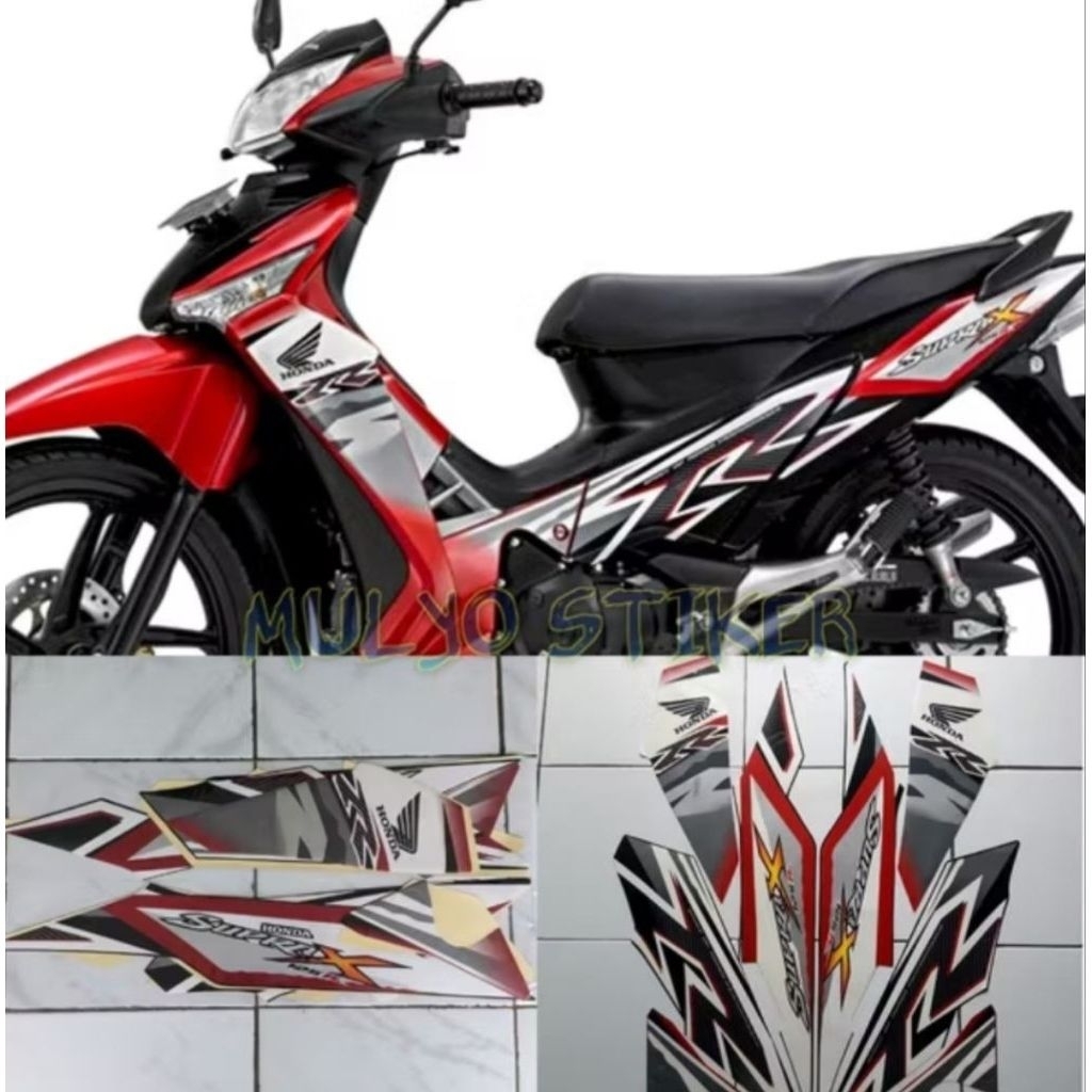 Striping Supra X 125 2011 Merah