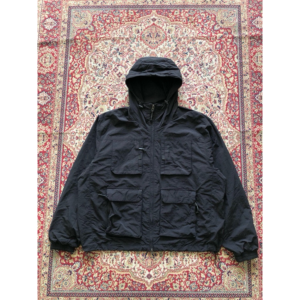Second monologue cocl wind hooded field jacket Vintage Military mult pocket jacket i424