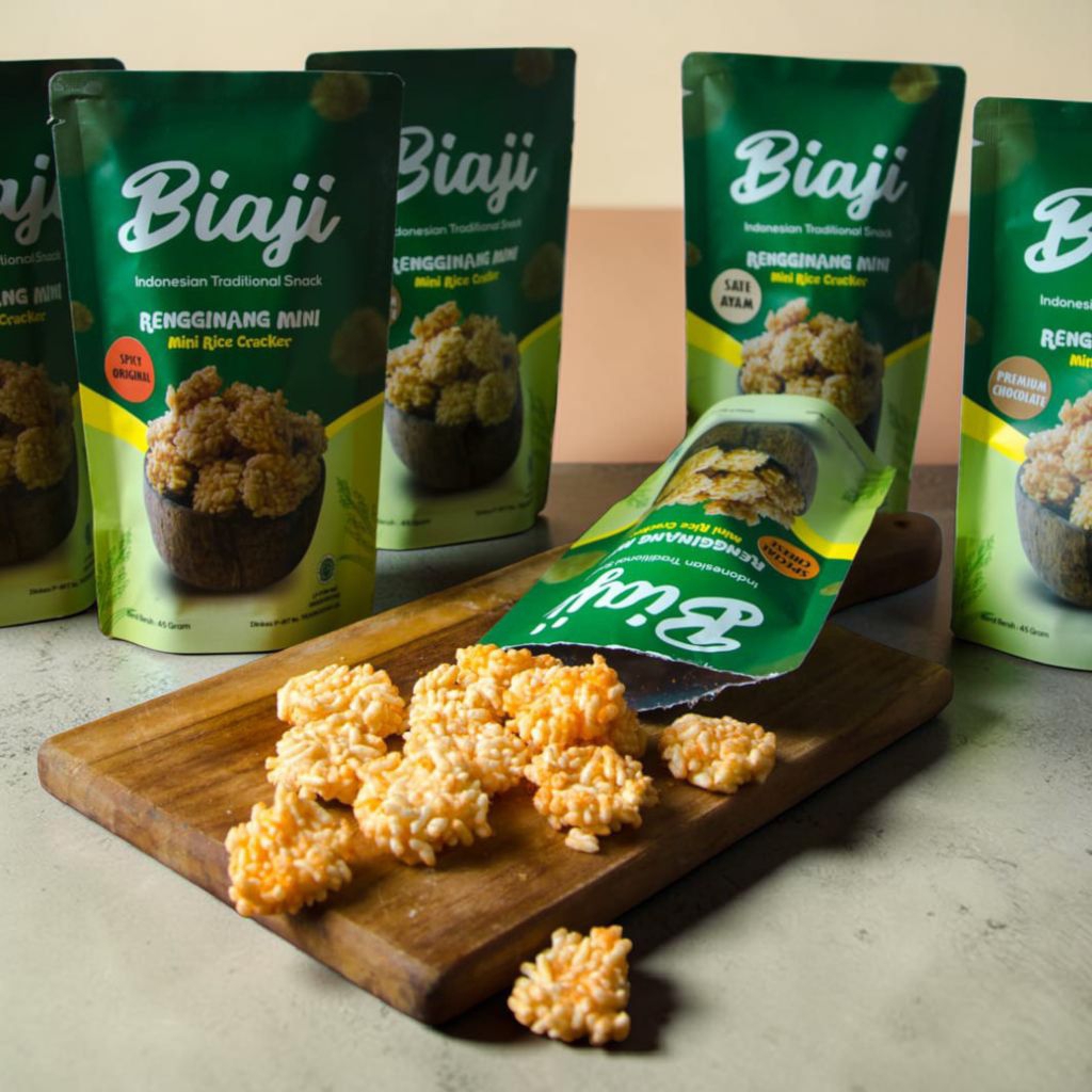 BIAJI - Rengginang Mini Matang Rasa Terasi, Pedas, Keju