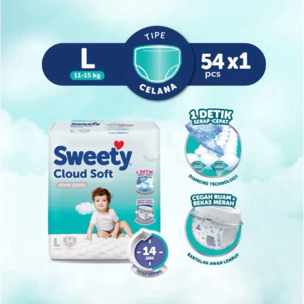 Sweety Silver Pants L 54 Popok Sweety Silver Pants L54