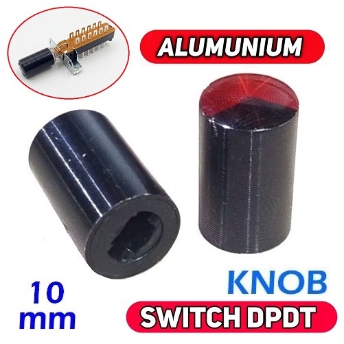 Knop Push Switch DPDT Knob Push Button Almunium Mika Tone Control