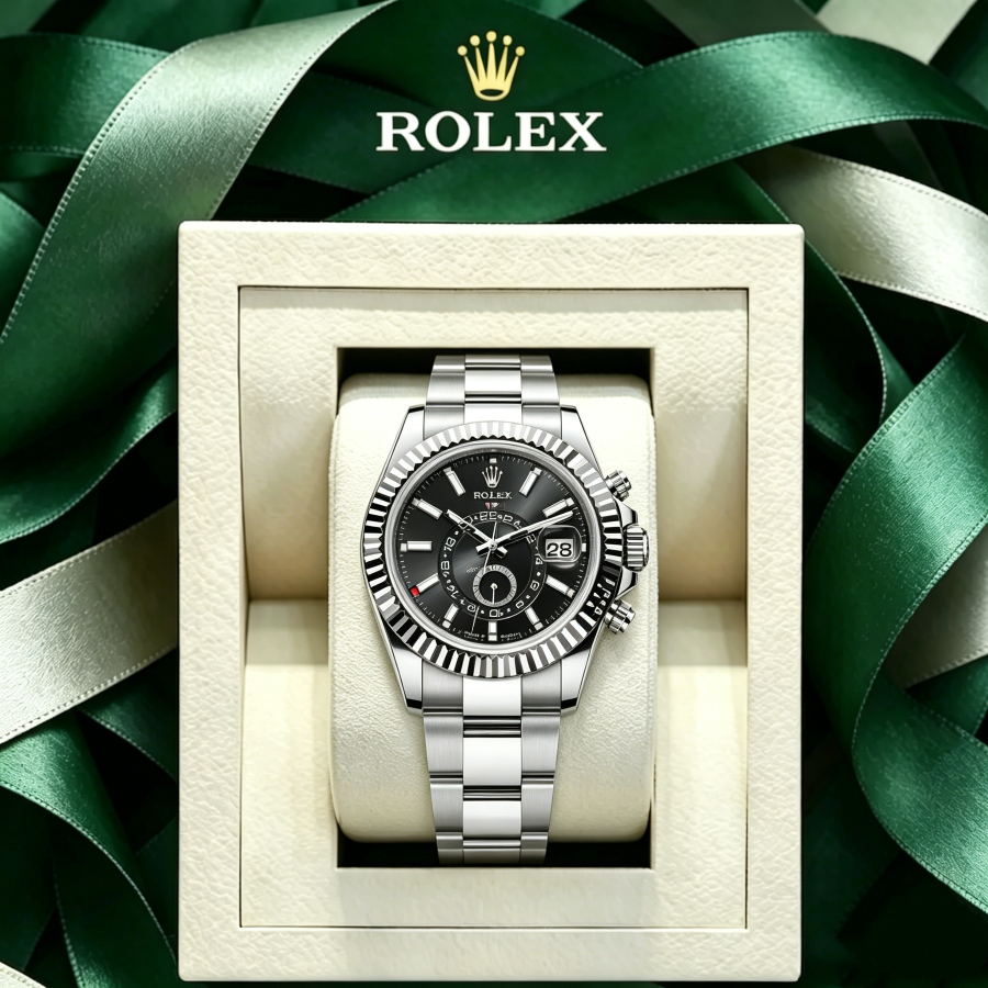 100% Original Authentic Rolex Sky-Dweller Watch M126331-0004 Built with automatic mechanical movemen
