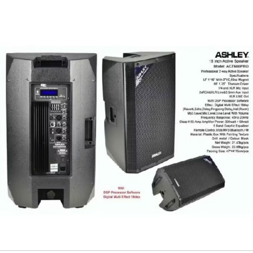 Speaker Aktif Ashley 15 inch ACT 600 Pro Original