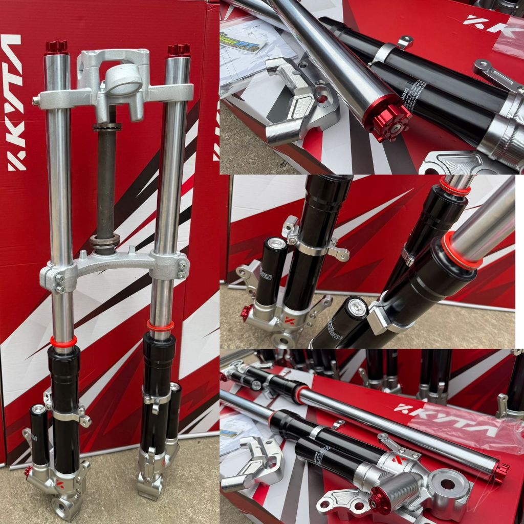 SHOCK DEPAN SUSPENSI KYTA KTC XMAX OLD CONNECTED BRACKET AXIAL RADIAL PITCH 100MM SFF 25 ORIGINAL