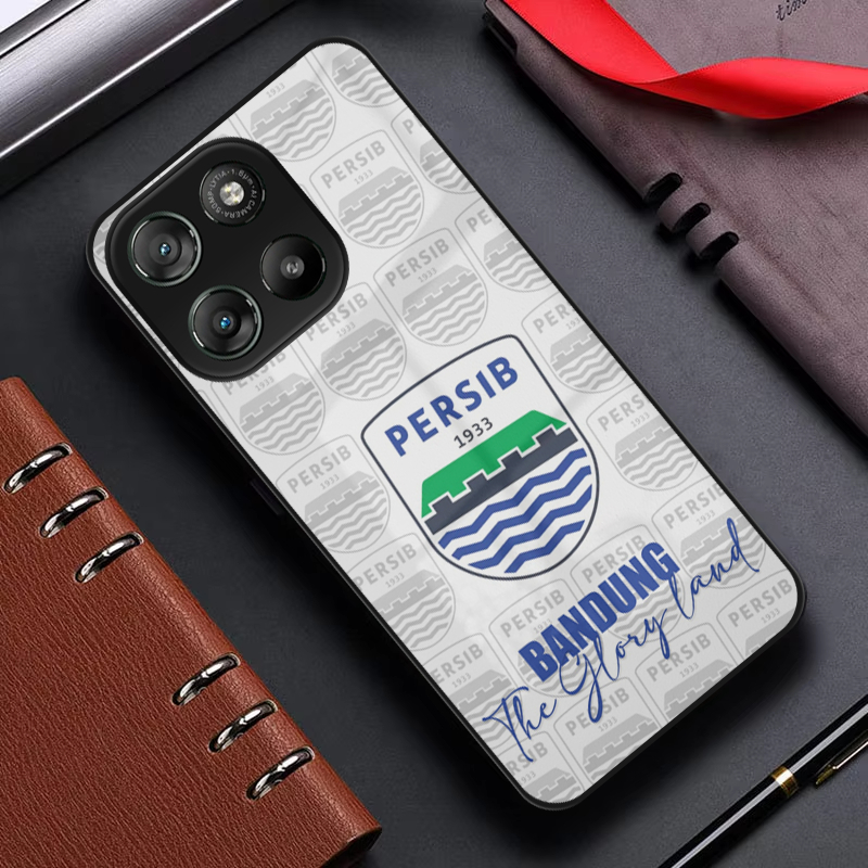[OKECASE] Case Glossy Motif [PERSIB BANDUNG EDITION] for Motorola G67 Power  - Casing - Case Glossy 