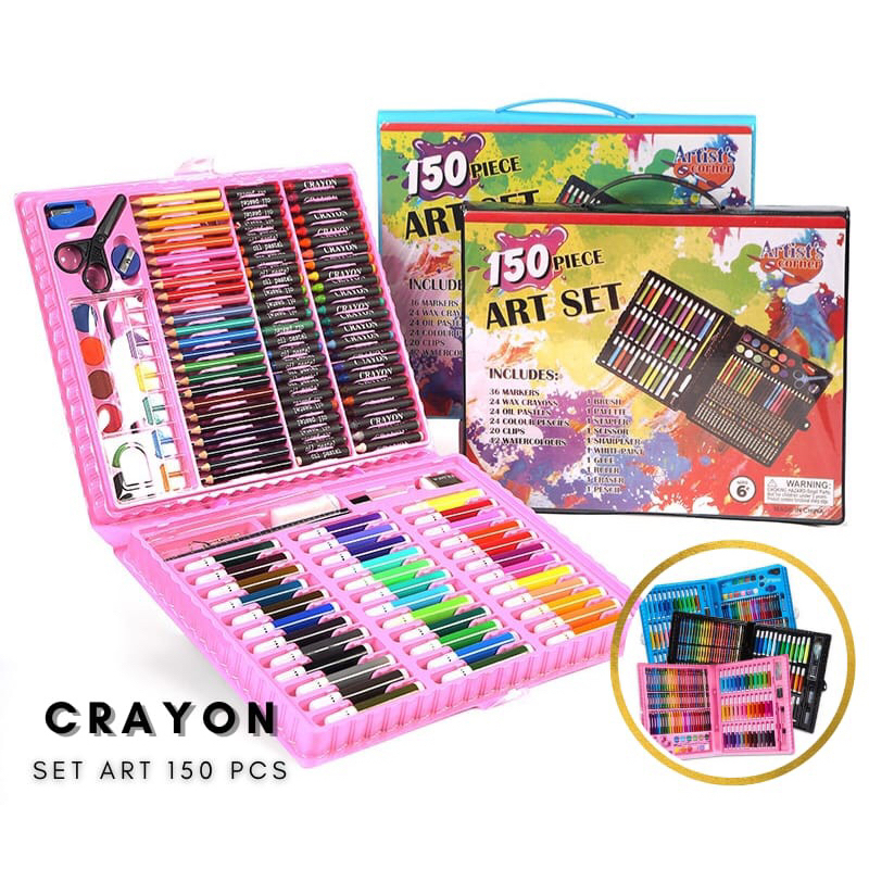 Crayon Set 150 pcs / Krayon Set / Art Set / Perlengkapan Menggambar