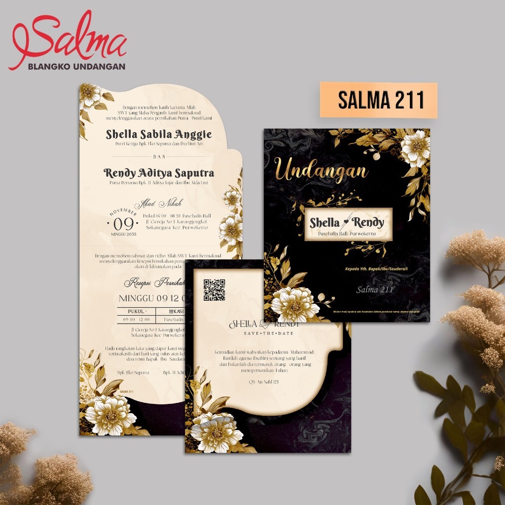 BALNGKO SALMA 211 - BLANGKO UNDANGAN SALMA - BLANGKO UNDANGAN KOSONGAN