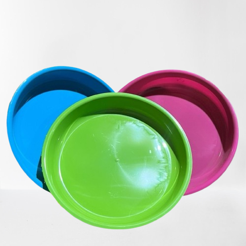 [BISA COD] Nampan Bulat Melamin Plastik Baki Hidangan Bulat UK 30cm 35cm