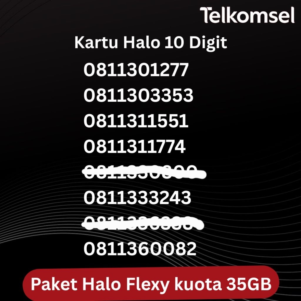 Kartu Halo Telkomsel 10 Digit