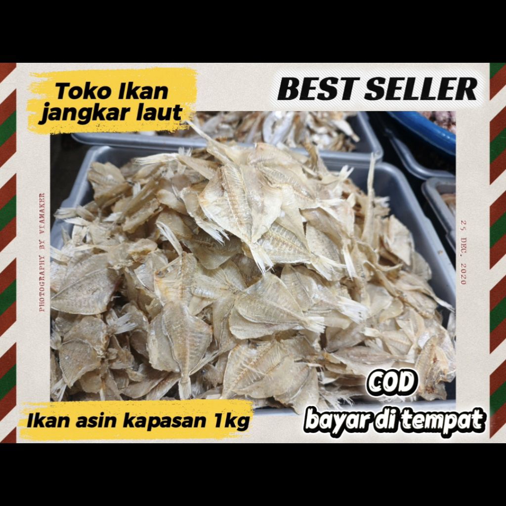 Grosir ikan asin, ikan kapasan, ikan asin belah tipis, ikan asin tipis, berat 1kg