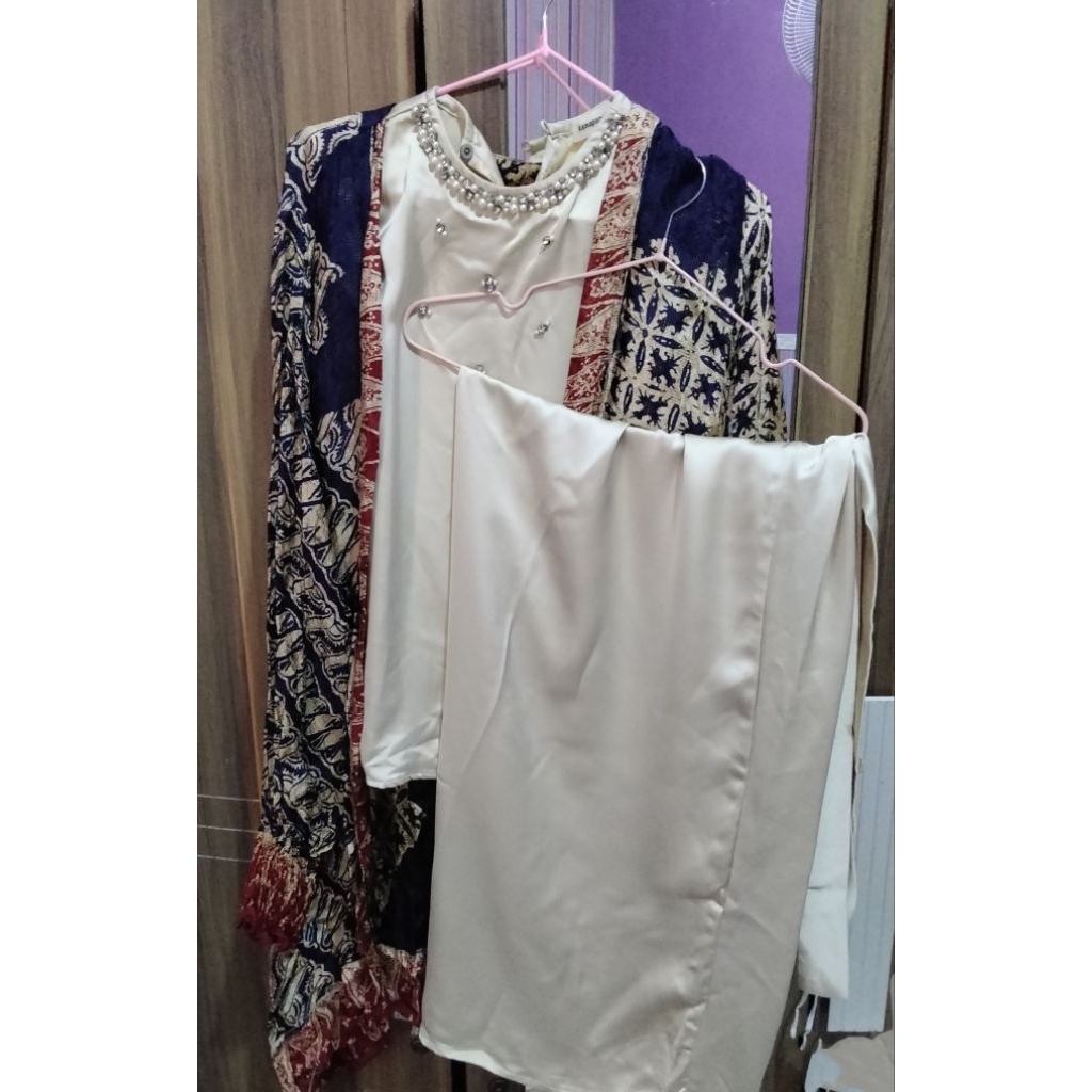 PRELOVED SET BATIK (OUTER+INNER+ROK LILIT) WANITA