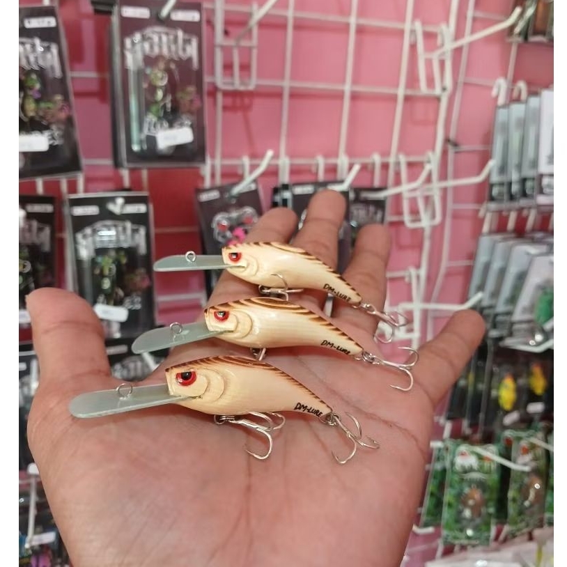 Minnow Deep 5cm ( kayu ) Umpan Hampala dan Umpan Masher DM Lure
