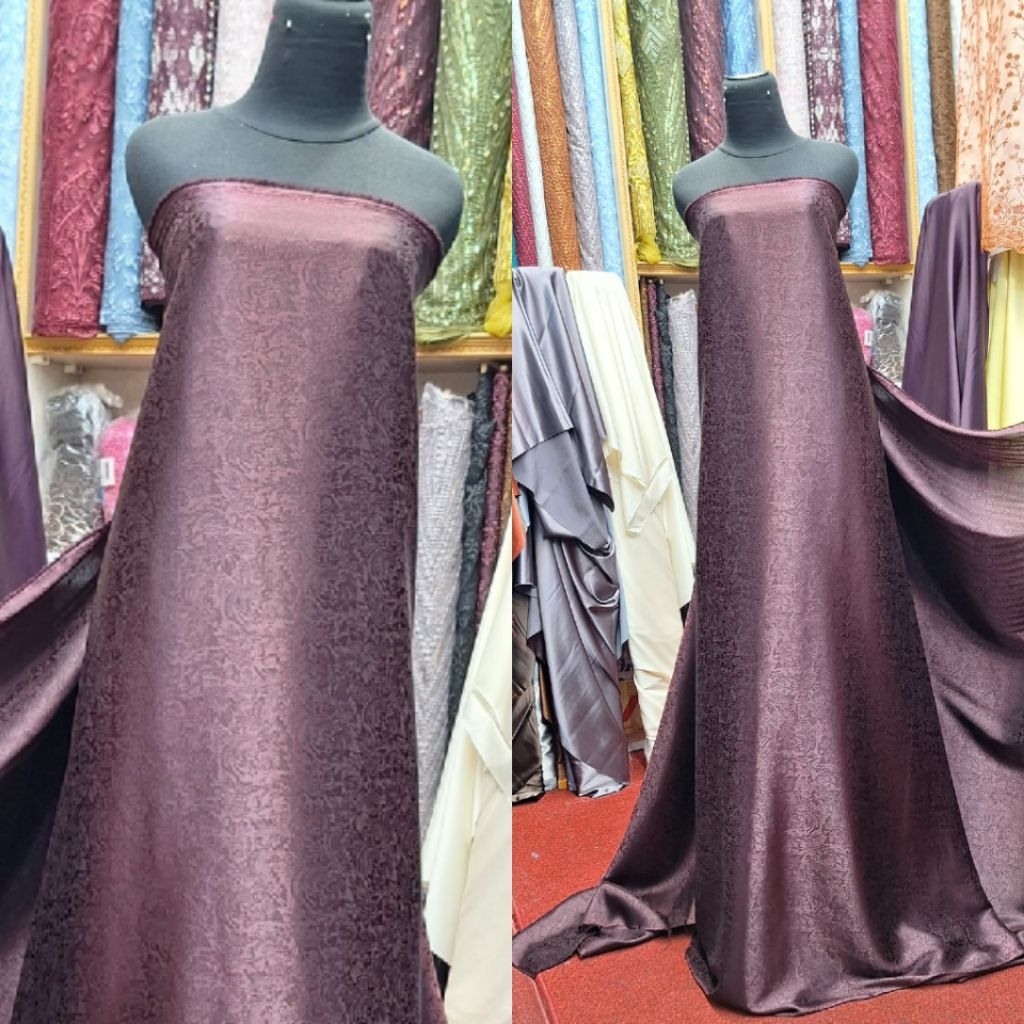 (COD)Kain bahan armani jaguard silk halus lembut premium / Kain armani jaguard silk original import