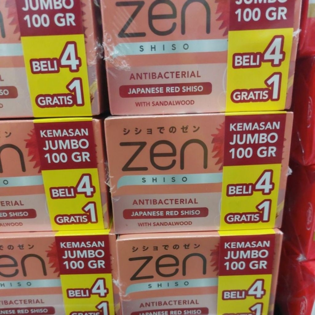 Sabun Mandi Antibakteri Zen Shiso buy 4 free 1