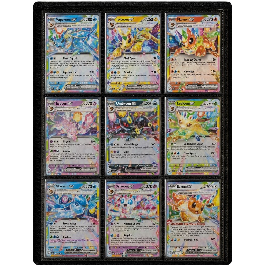 EEVEE EVOLUTION EX Rare 1 SET LENGKAP