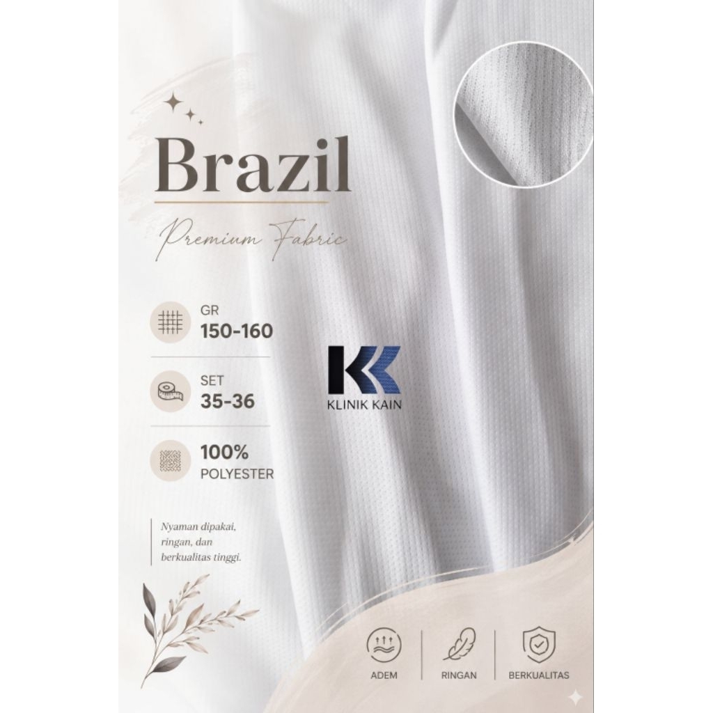 KAIN JERSEY BRAZIL PREMIUM HARGA KILOAN