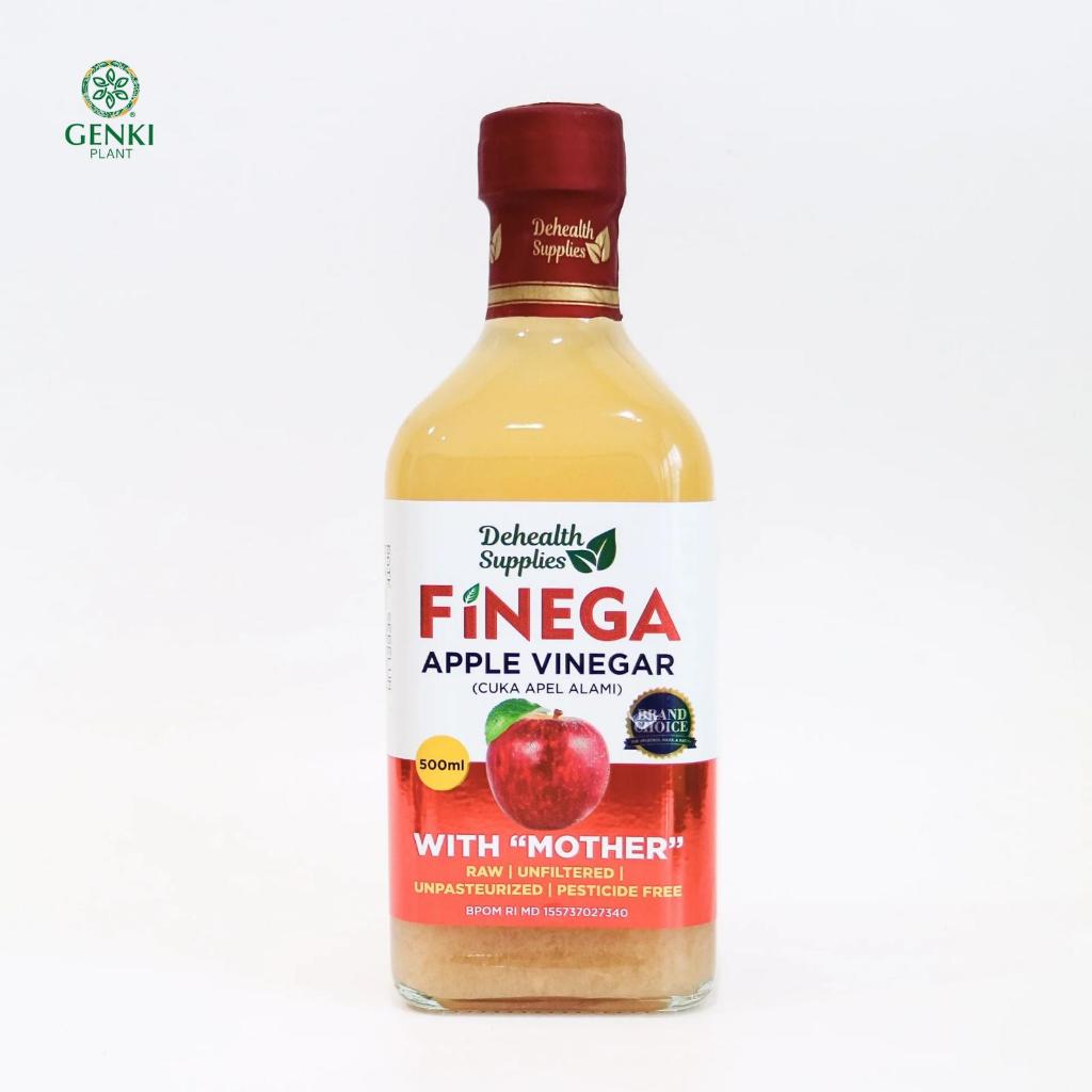 Finega Apple Cider Vinegar / Cuka Apel (Botol Kaca) - 500 ml - EXTRA BUBBLE WRAP