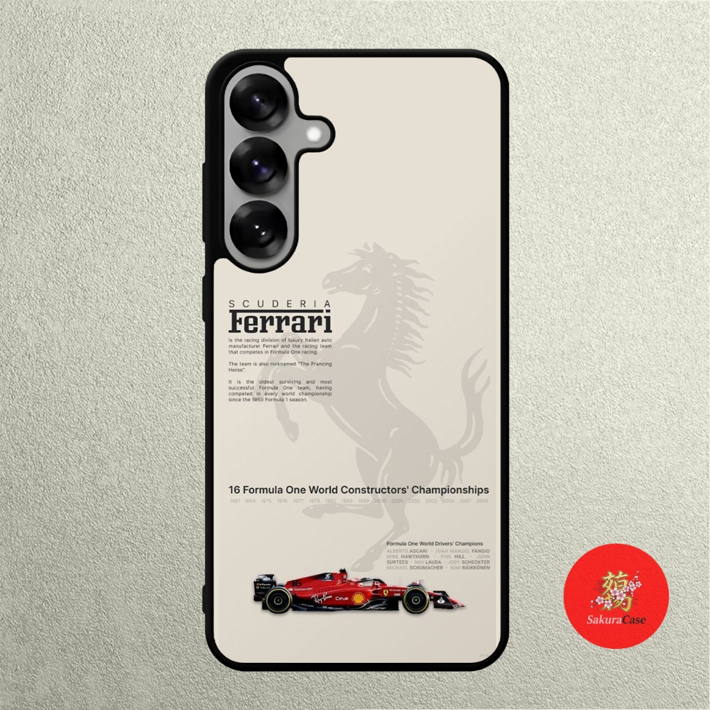 Case SAMSUNG A57 A56 A37 A36 A50 A50 A51 A52 A53 A54 A55 Rubber Softcase SCUDERIA FERRARI