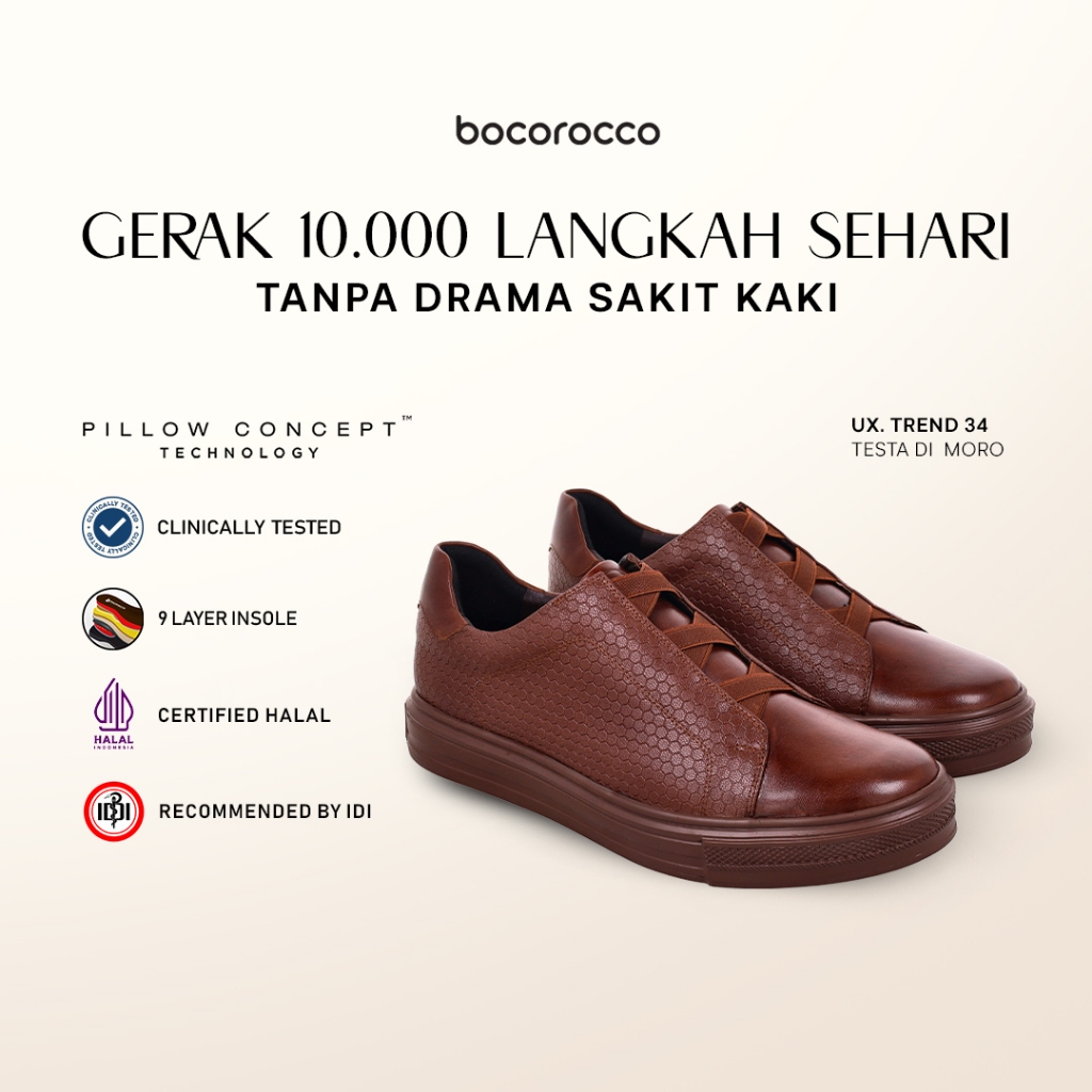 Bocorocco x Oemah Etnik Ux. Trend 34 - Sepatu Sneakers Unisex Pria Wanita Kulit Leather