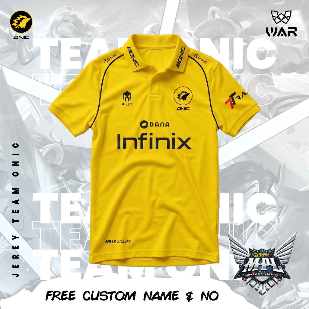 PO Jersey Esports Onic MPL S17  Terbaru Kaos Gaming Mobile Legend Free Fire Dewasa dan Anak