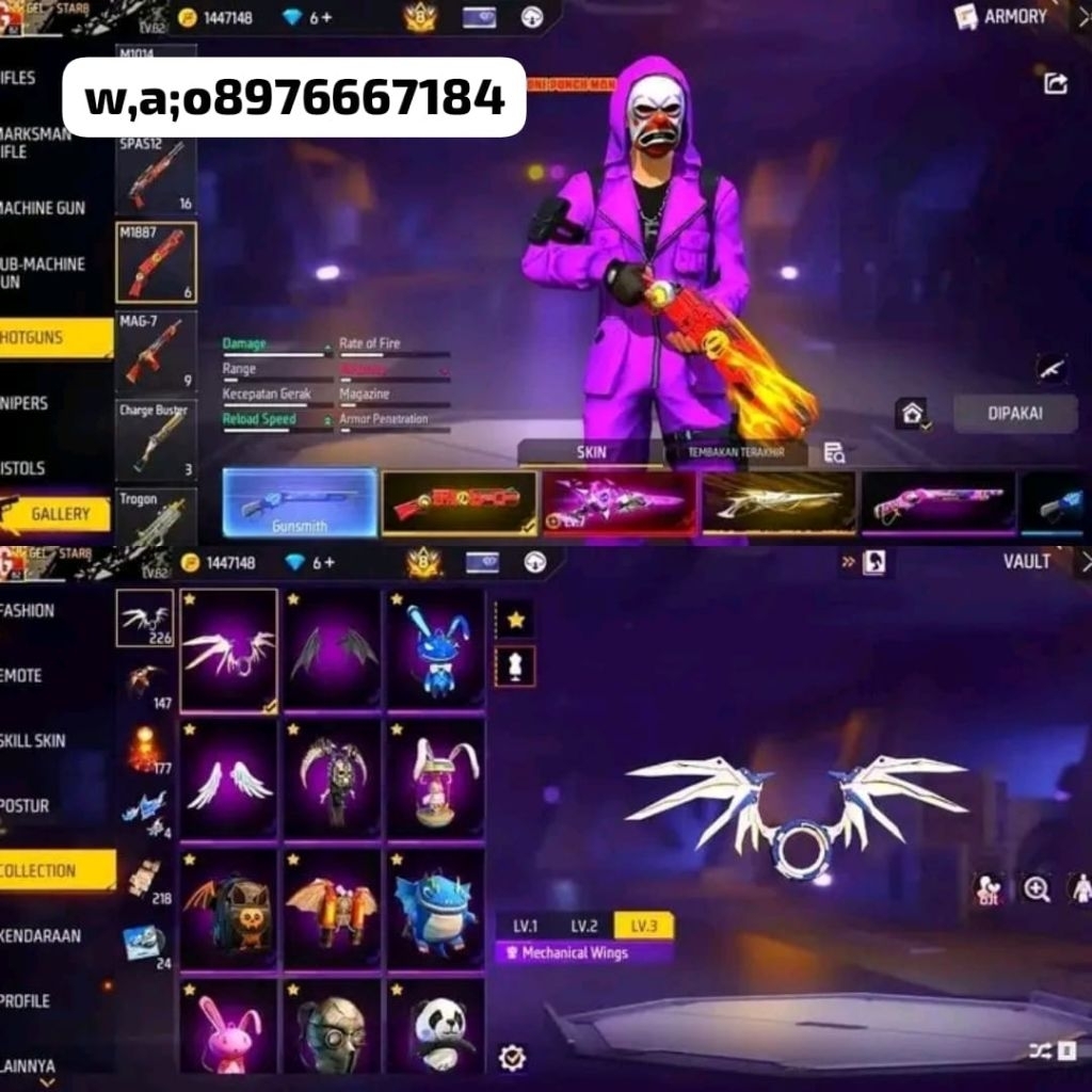 Bayar di tempat Akun fire free sultan Bonus sarung jempol V4