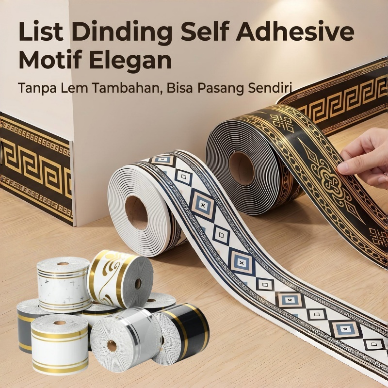 List Dinding Wallpaper PVC Premium/Wallpaper list dinding Dekorasi Glossy/list stiker pvc 5 meter an