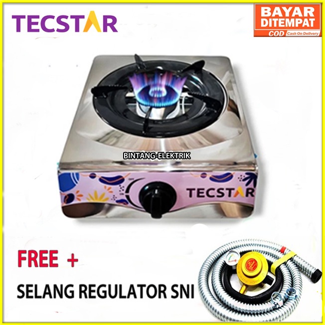 KOMPOR GAS 1 TUNGKU MURAH STAINLESS / KOMPOR 1 TUNGKU / KOMPOR TECSTAR 1 TUNGKU / TECSTAR 1 TUNGKU