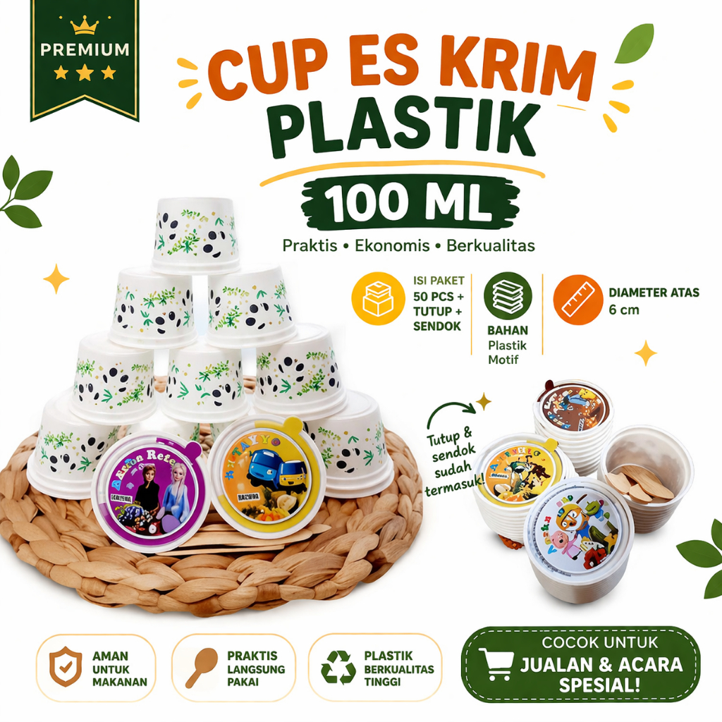 Agen Cup Es Krim Termurah - Jual Cup Es Krim - Harga Cup Es Krim