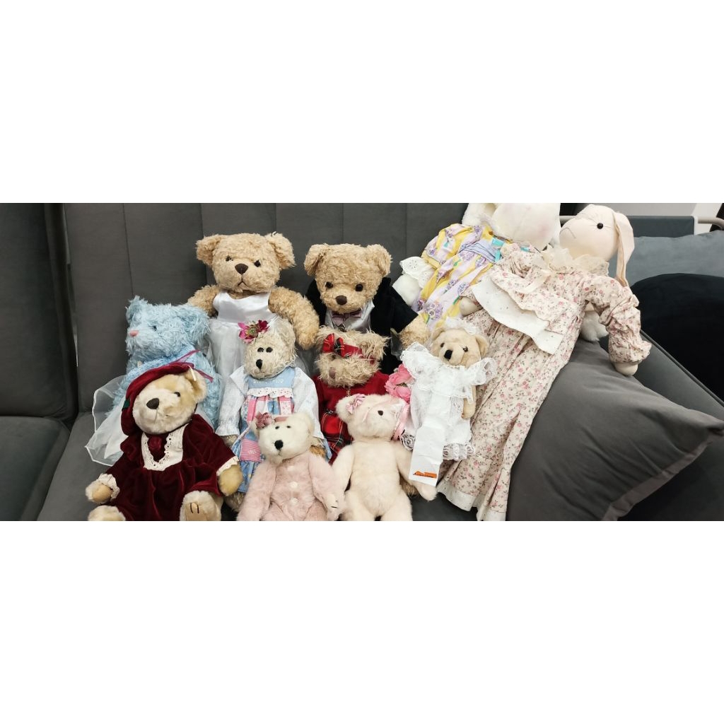 Boneka Classic Teddy Bear Kostum Original [Russ, Brass botton, boyds, bitsy bunny dll]