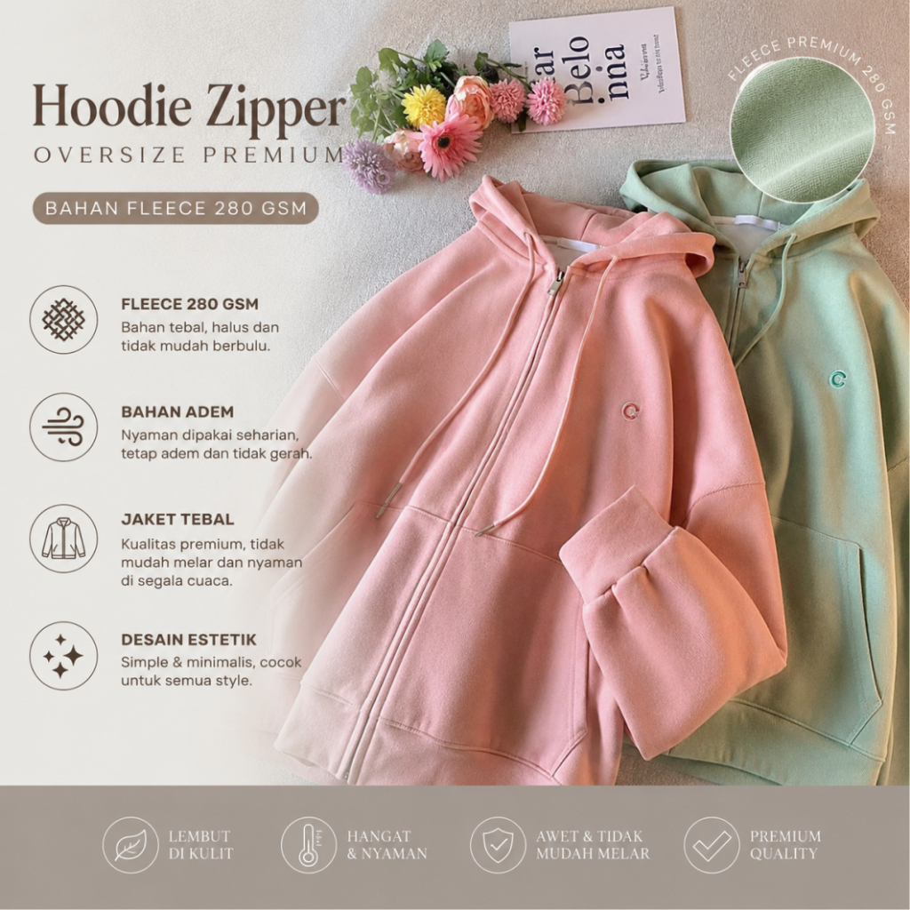 Zip Hoodie Jacket Oversize Boy Girl SIMPLE Logo C (6XL 5XL 4XL 3XL 2XL XL L M S )  Jaket Resleting J