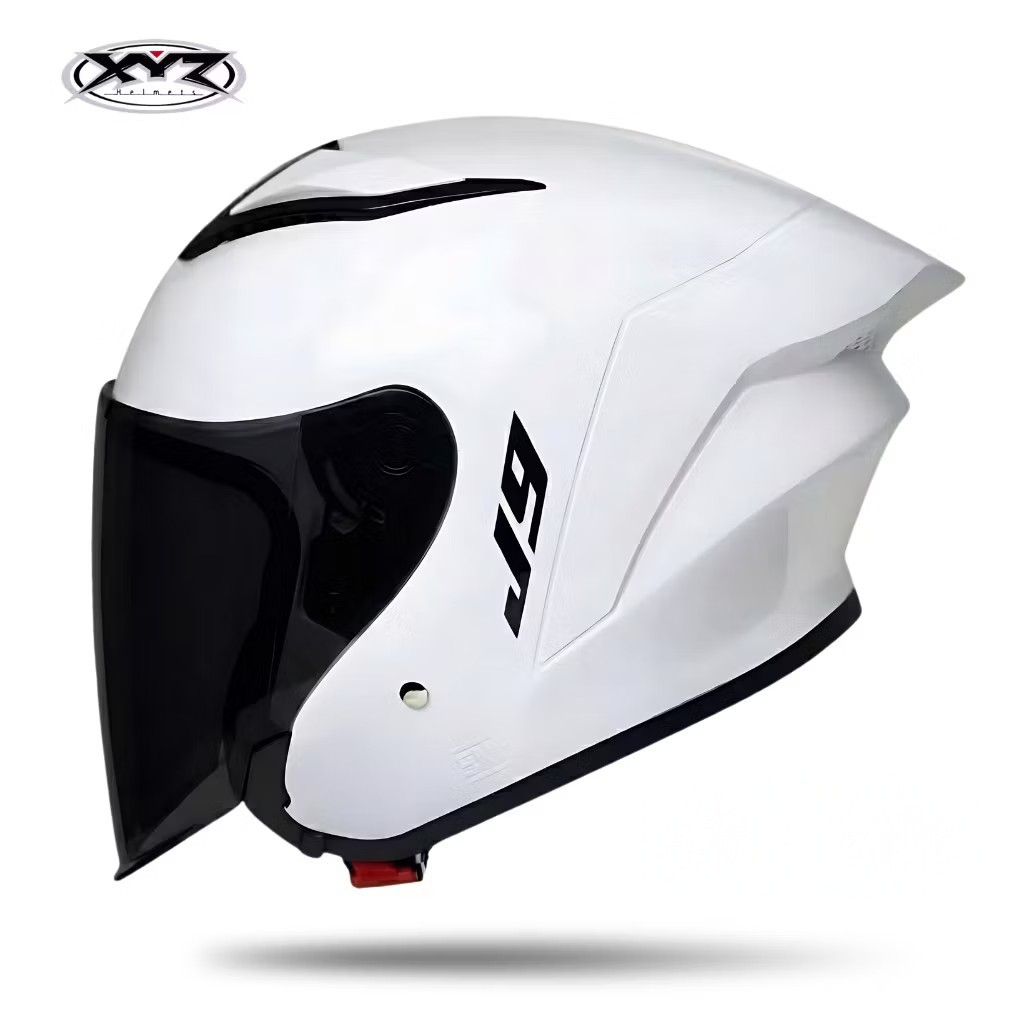 Helm J5 / J9 XYZ / ML Half Face Sni Visor Bening Pria Wanita Dewasa Helmet Paket Ganteng