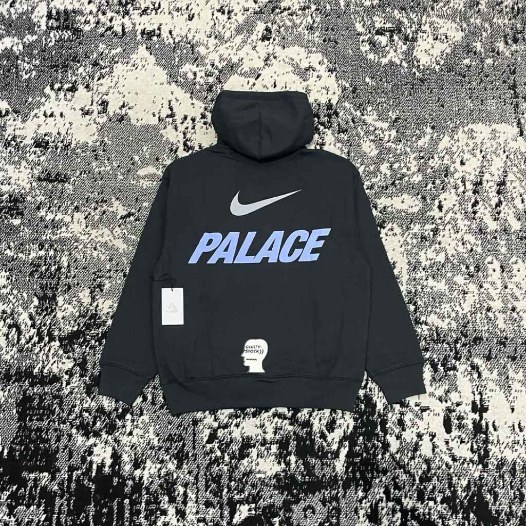 PALACE SKATEBOARD X NIKE HOODIE BLUE SILVER