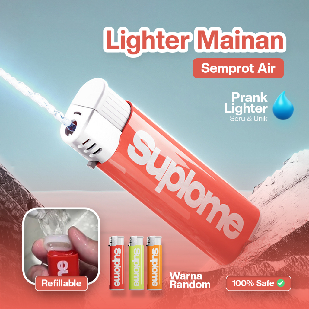 Korek Air Mainan Prank / Lighter Air Mainan Prank / Water Toys Prank / Korek Api Air Prank Water Gun