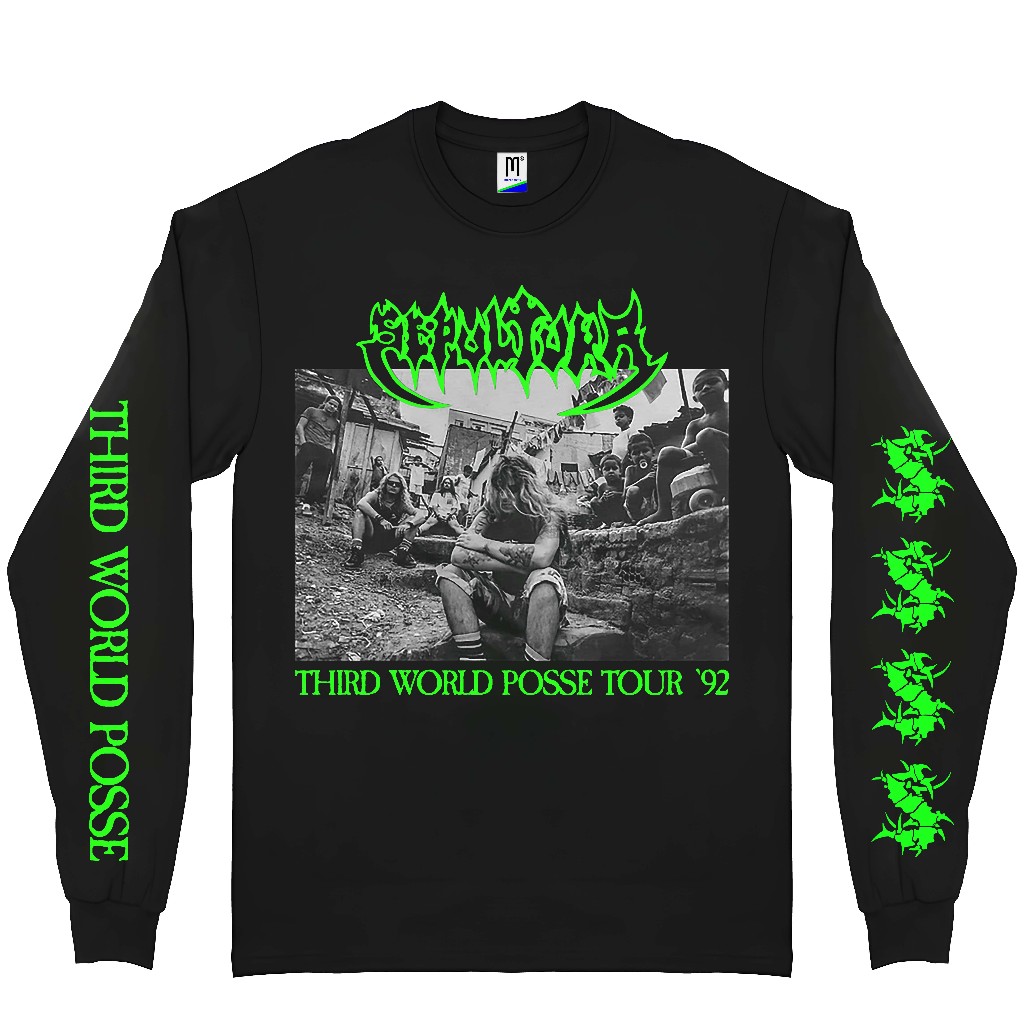 T-Shirt LONG SLEEVE SEPULTURA - THIRD WORLD POSSE TOUR 92  | Kaos musik | kaos band |