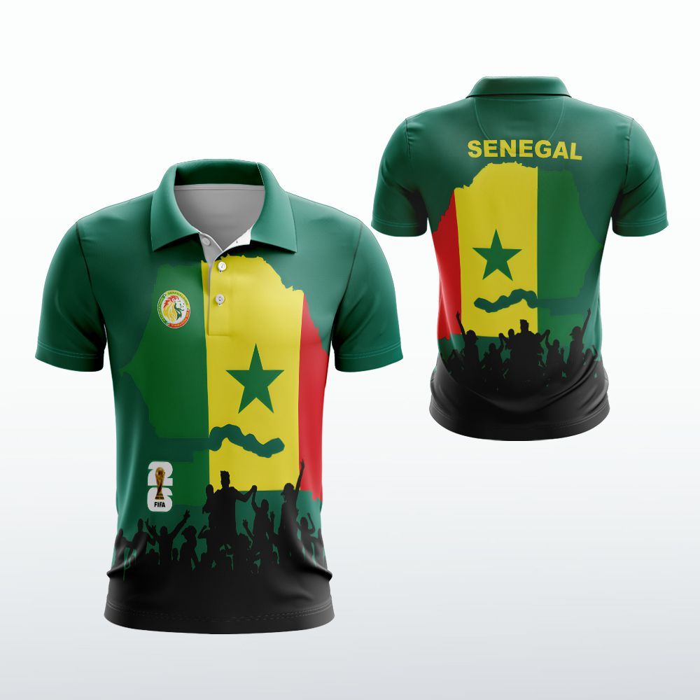 TERBARU  Kaos polo jersey sepak bola senegal piala dunia 2026 full printing