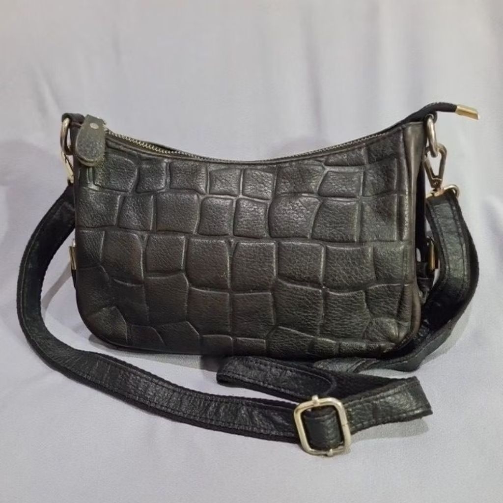 Tas Kulit Asli NN Crocodile Motif