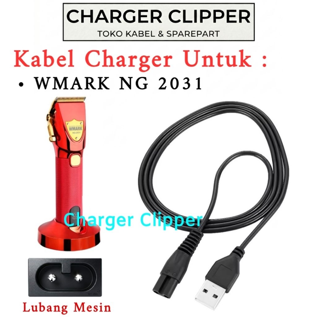 Kabel Wmark 2031 Pengisi Daya Mesin Cukur Wmark Charger Clipper #D