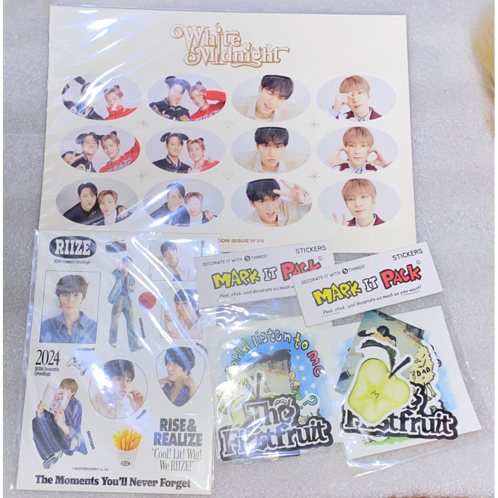 OFFICIAL STICKER SEALED ( minwon dicon, mark the firstfruit tff, riize sg24 )