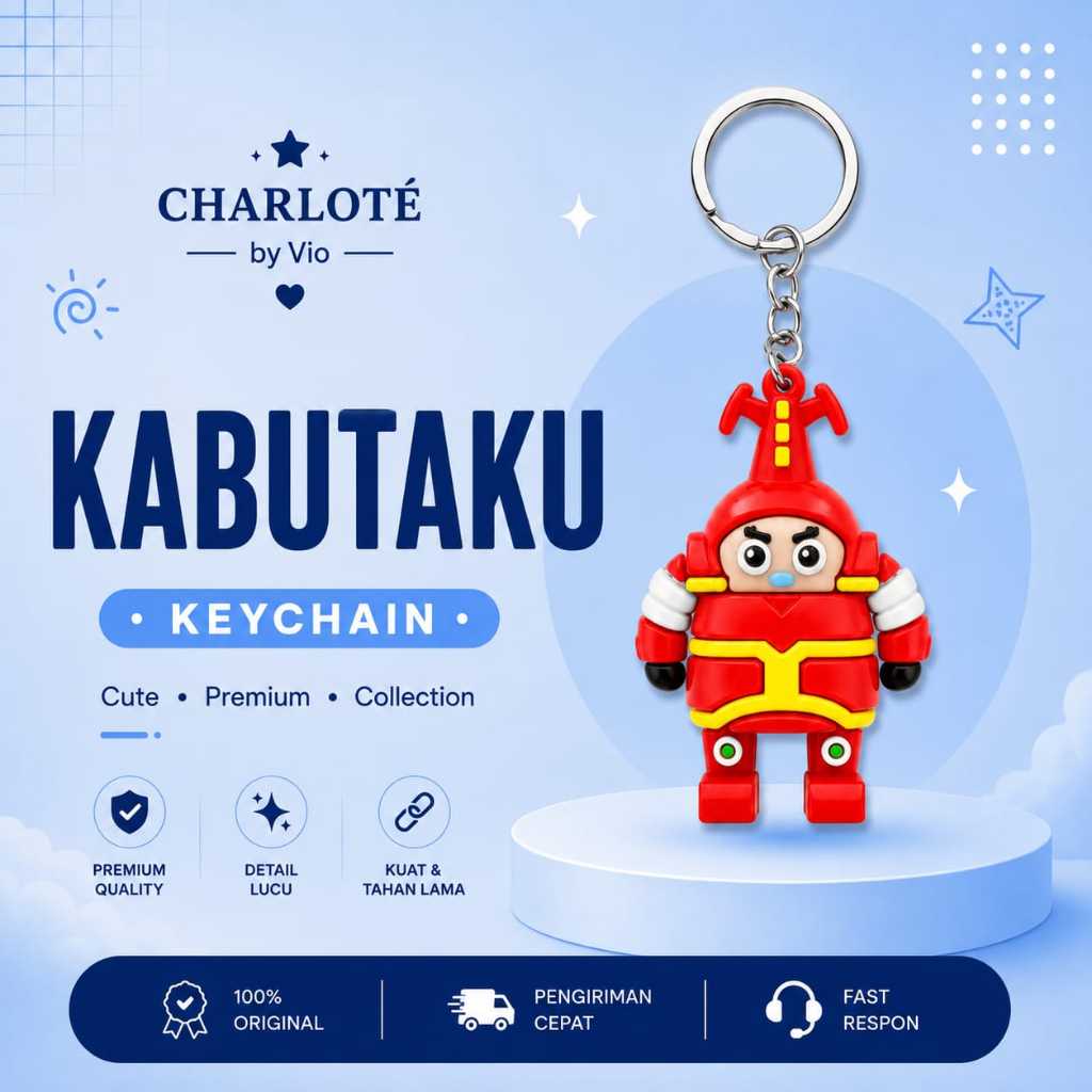 Gantungan Kunci Robot Kabutaku Anime Otaku Lucu I Keychain Estetik