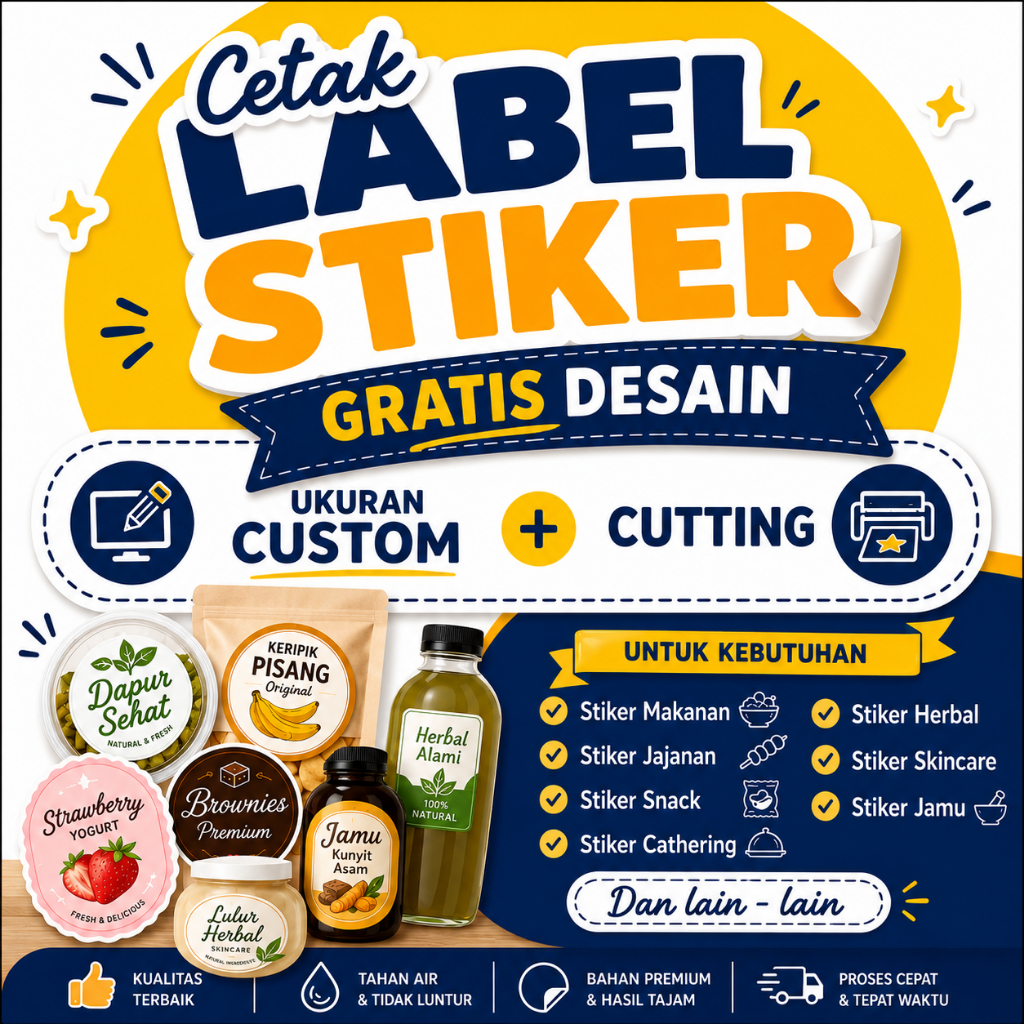 STIKER/STIKER CUSTOM/LABEL/STIKER KEMASAN/STIKER KEMASAN MAKANAN/LABEL MAKANAN/LABEL MINUMAN/STIKER 