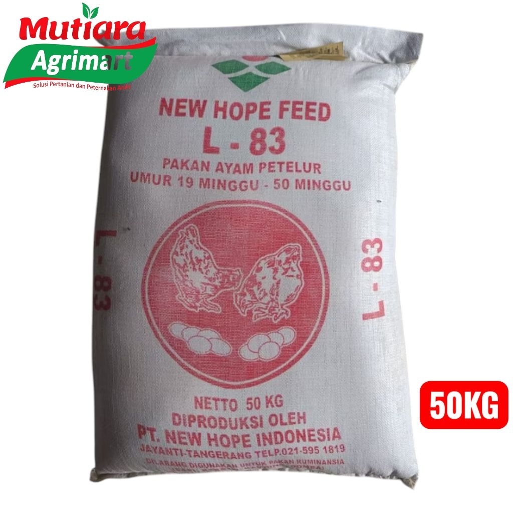 PAKAN AYAM RAS PETELUR L-83 NEWHOPE KARUNGAN @50KG
