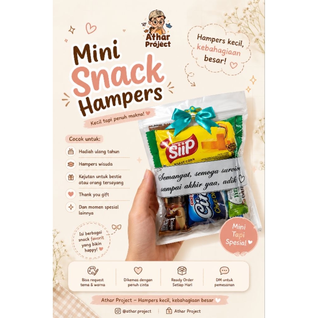 Snack Ultah / Snack Graduation / Snack lucu / Snack murah / Mini Hampers Snack Gift | Snack Pack Ula