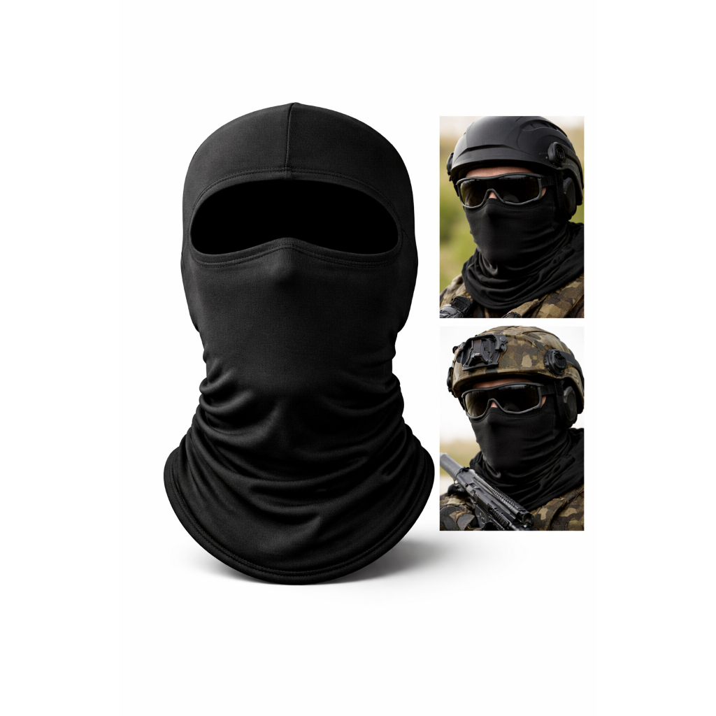 HARGA GROSIR Balaclava Masker Baff Ninja Full Face Hitam Polos