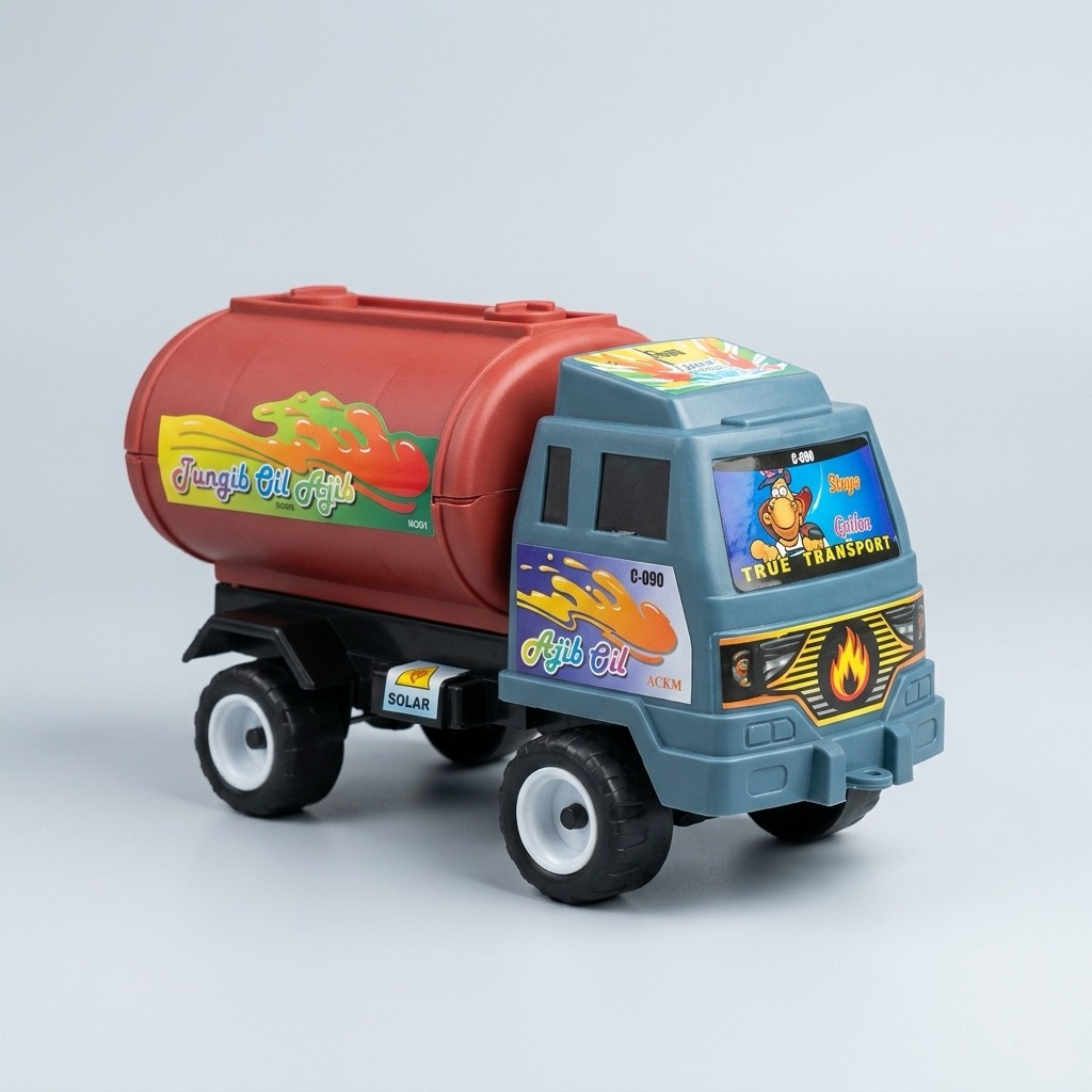 Mainan Anak Truk Tangki Oli ( 18cm )