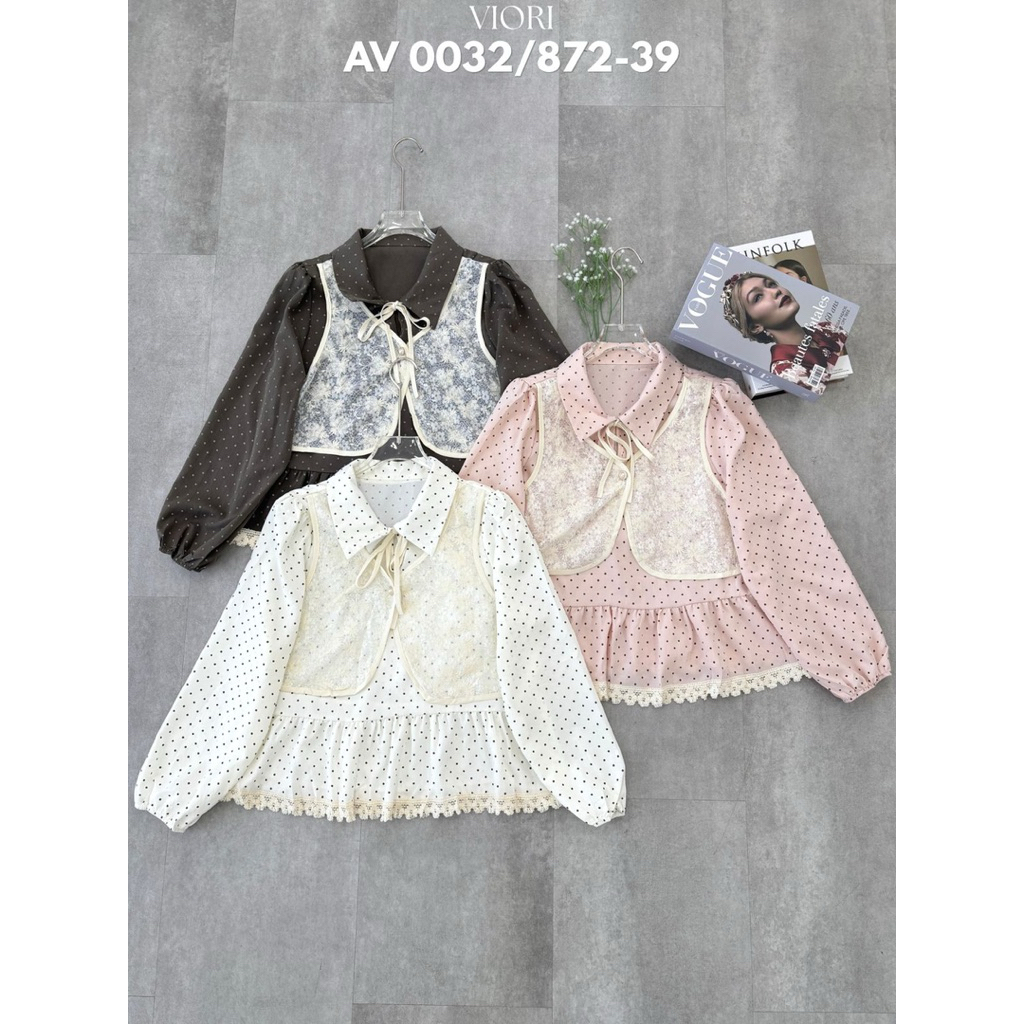 atasan polka, atasan vivorie, vest bangkok, atasan bkk, atasan premium, outer mewah, kemeja bkk, ata